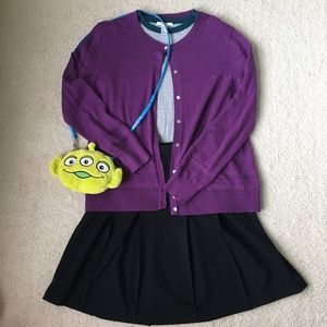 Purple Eyelet Cardigan- Size L